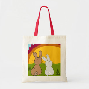 Bolsa Tote coelhos na sacola do por do sol