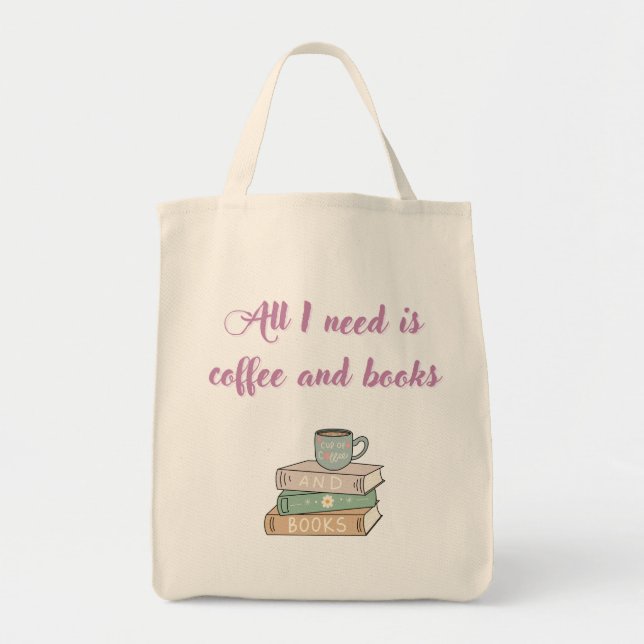 Bolsa Tote Coffee love book lover bag (Frente)
