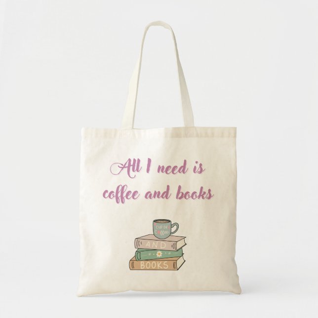 Bolsa Tote Coffee lover bag book lover bag (Frente)