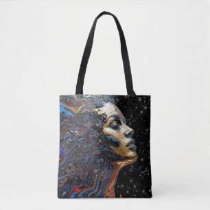 Bolsa Tote "Cognição Celestial" – Um Retrato Surreal