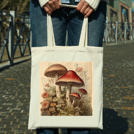 Bolsa Tote Cogumelo de Cottagecore