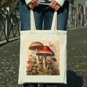 Bolsa Tote Cogumelo de Cottagecore