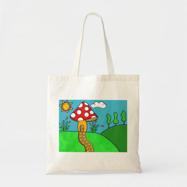 Bolsa Tote cogumelo vermelho (Frente)