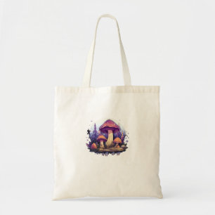 Bolsa Tote Cogumelos Whimsigoth E Cristais Clássicos