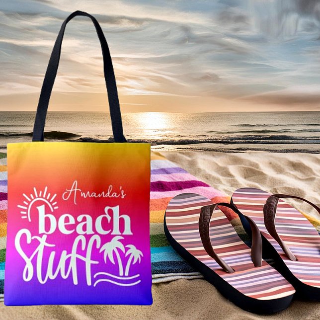 Bolsa Tote "Coisa de praia personalizada" (Criador carregado)