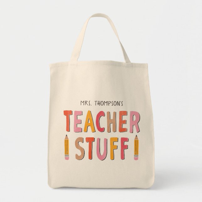 Bolsa Tote Coisa do professor personalizado (Frente)