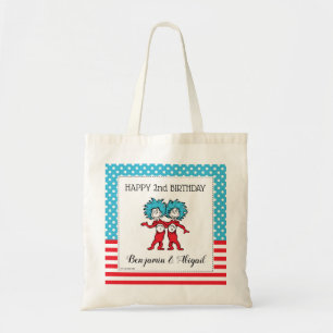 Bolsa Tote Coisa Um Coisa Dois   Aniversário de Gêmeos