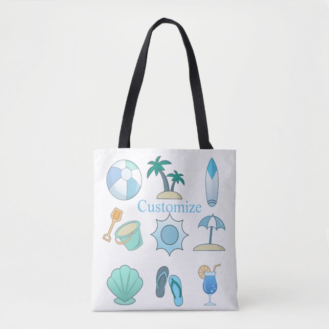 Bolsa Tote Coisas da vida na praia Thunder_Cove (Frente)