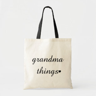 Bolsa Tote Coisas da Vovó Presente Divertido Script Bonito