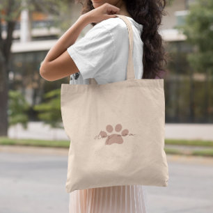 Bolsa Tote Coisas de Mãe de Cachorro Pegada de Pata Fofa