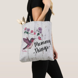 Bolsa Tote Coisas de mamãe, Saco de Tota de Hummingbird