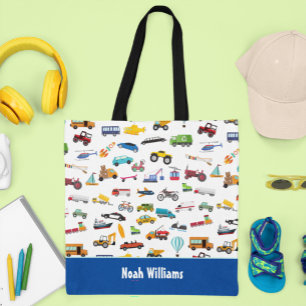 Bolsa Tote Coisas Do Menino Que Mexem O Saco De Um Veículo