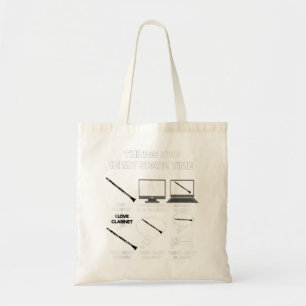 Bolsa Tote Coisas Que Faço No Meu Clarinet De Tempo Livre3
