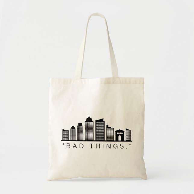 Bolsa Tote Coisas ruins acontecem na Filadélfia: Skyline (Frente)