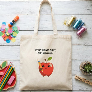Bolsa Tote Cola de Brilho Crescimento Assistente de Diversão
