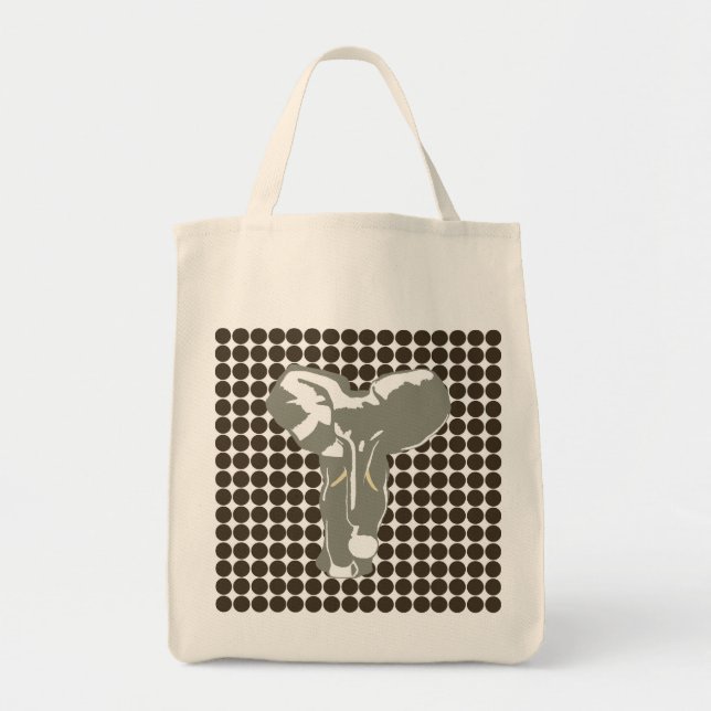 Bolsa Tote Cola Safari Dot com Elefante Pop (Frente)