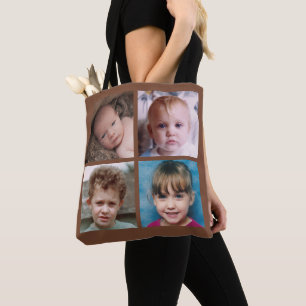 Bolsa Tote Colagem adicione suas próprias fotos personalizad
