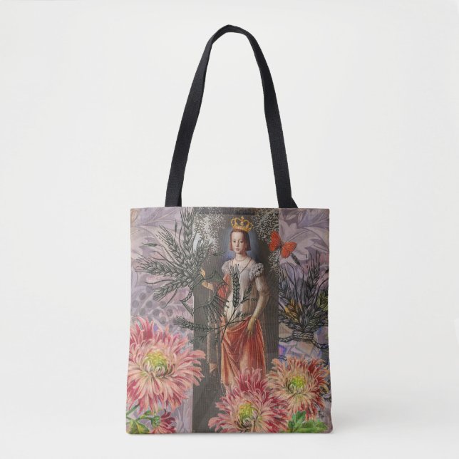 Bolsa Tote Colagem da Deusa Virgem Celestial: Celestial Vinta (Frente)