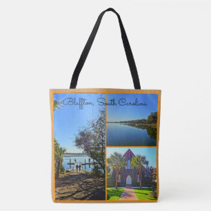 Bolsa Tote Colagem de Bluffton South Carolina Lowcountry