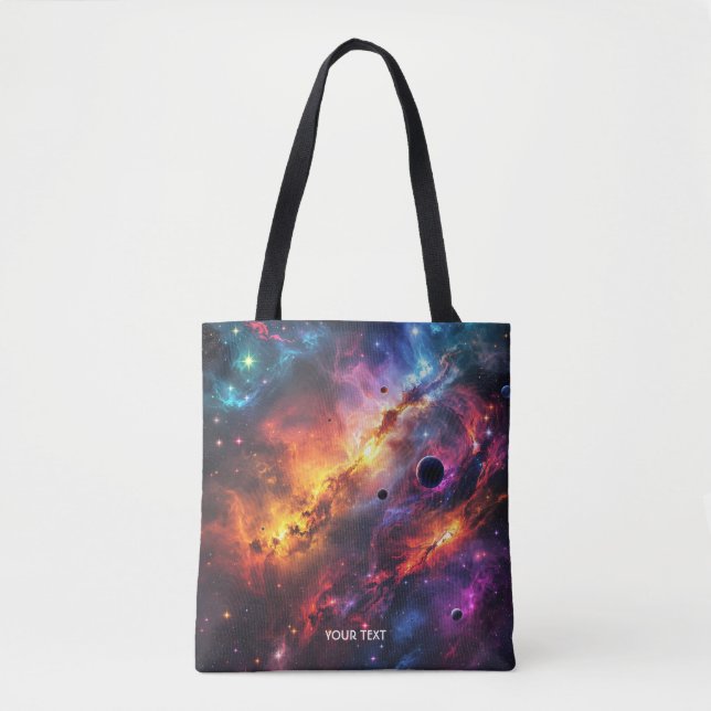Bolsa Tote Colagem de Cenas Espaciais Fantasy (Frente)
