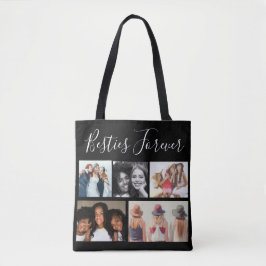 Bolsa Tote Colagem De Cinco Fotos Personalizada Para Besties 