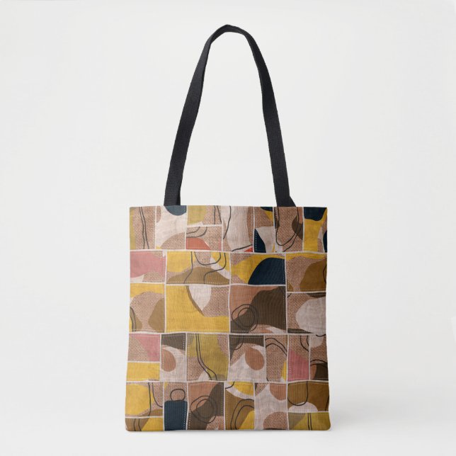 Bolsa Tote Colagem de colagem de colagem sem falhas impressão (Frente)