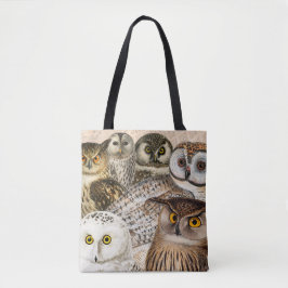 Bolsa Tote Colagem de Coruja Vintage