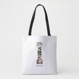 Bolsa Tote Colagem de Fotografias com design Carta I
