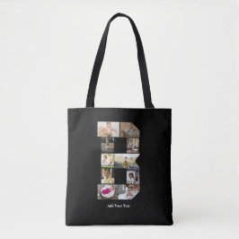 Bolsa Tote Colagem de Fotografias com design Letra B