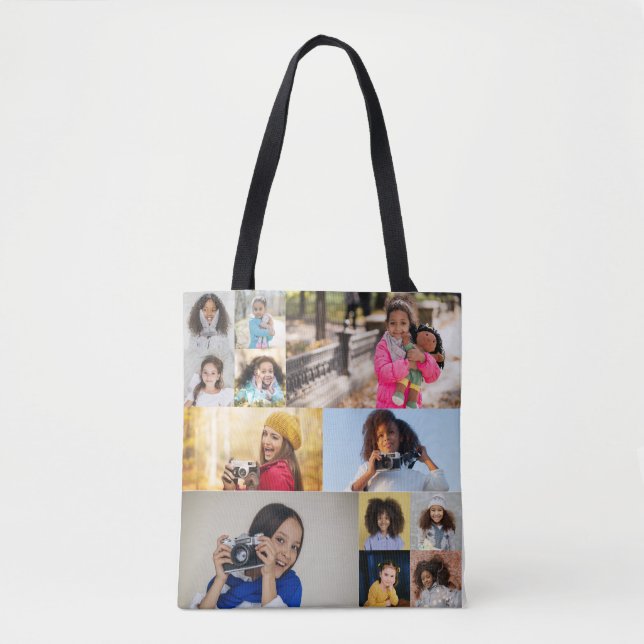 Bolsa Tote Colagem de Fotografias design (Frente)