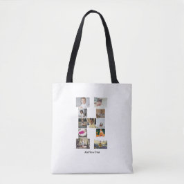 Bolsa Tote Colagem de Fotografias design Letra H