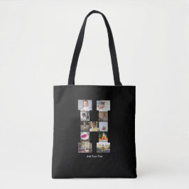 Bolsa Tote Colagem de Fotografias design Letra H