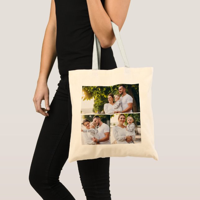 Bolsa Tote Colagem de Fotografias do Design 3 (Frente (produto))