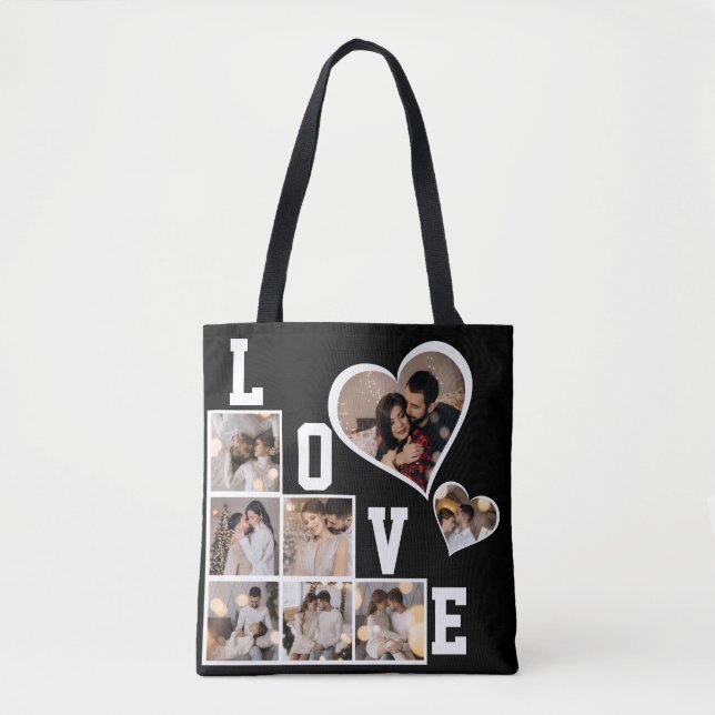 Bolsa Tote Colagem de Fotografias do Design 8 (Frente)