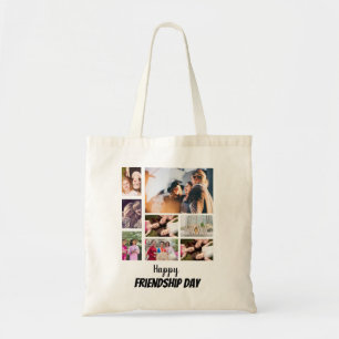 Bolsa Tote Colagem de Fotografias do Dia 8 da Amizade Persona