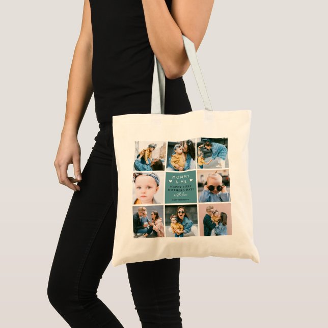 Bolsa Tote Colagem de Fotografias 'Mamãe e Eu' Bonita 1rua de (Frente (produto))