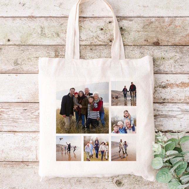 Bolsa Tote Colagem de Fotografias Personalizada 6 (Criador carregado)