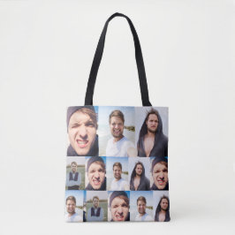 Bolsa Tote Colagem de fotos Coloque seu rosto em um