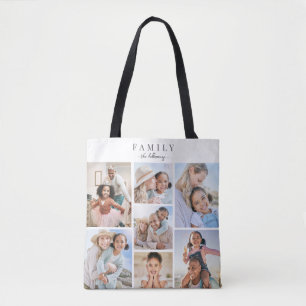 Bolsa Tote Colagem de Fotos da Família