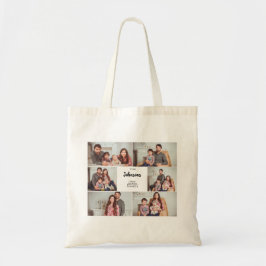 Bolsa Tote Colagem de Fotos da Família Clássica Personalizada