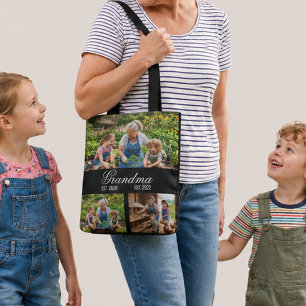 Bolsa Tote Colagem de Fotos da Família Projeto de Lembrança d