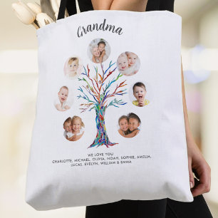 Bolsa Tote Colagem de Fotos da Vovó
