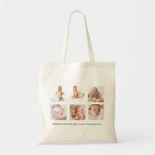Bolsa Tote Colagem de Fotos de Bebê