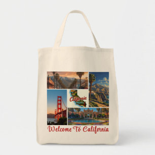 Bolsa Tote Colagem de Fotos de Pontos Turísticos Personalizad