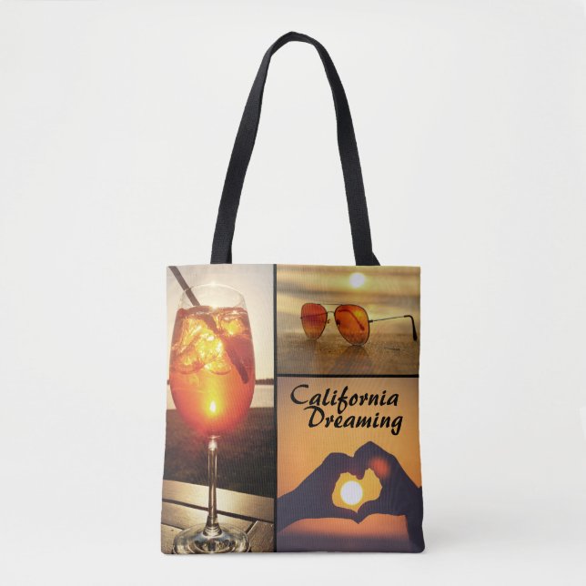 Bolsa Tote Colagem de Fotos de Sunset de Feriado (Frente)