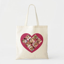 Bolsa Tote Colagem de Fotos do Dia das Mães Amor