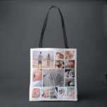 Bolsa Tote Colagem de Fotos Exclusiva Personalizada<br><div class="desc">colagem personalizada de fotos em todo o impressão do Ricaso - disponível em diferentes estilos e tamanhos</div>