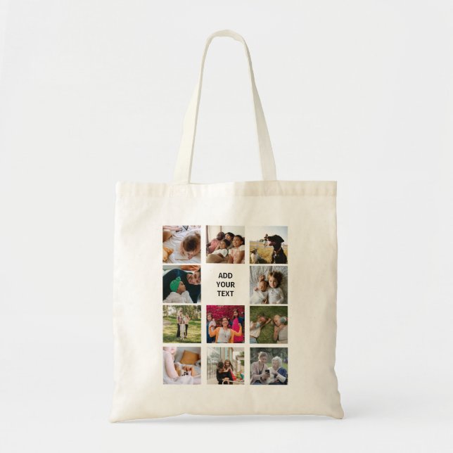 Bolsa Tote Colagem de Fotos Personalizada 11 (Frente)
