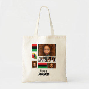 Bolsa Tote Colagem de Fotos Personalizada do Kwanzaa 8