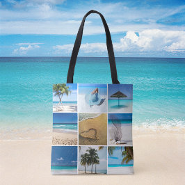Bolsa Tote Colagem de Fotos Personalizadas DIY